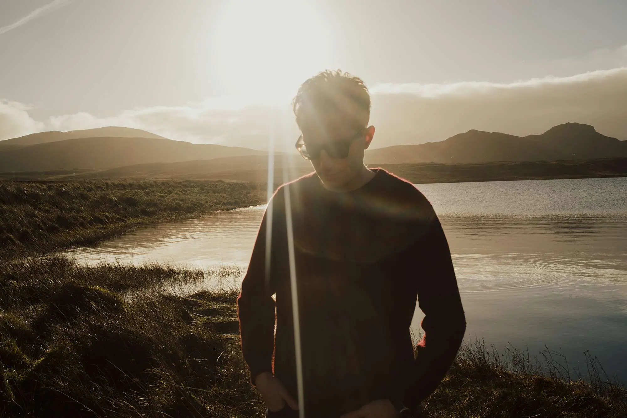 Oisín Leech with a coastal Inishowen backdrop